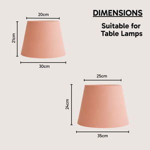 AARTIN STRAIGHT EMPIRE ROLLED LAMPSHADE IN LIGHT PINK SILK