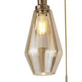 Morehead 3Lt Multi-Drop Pendant Ceiling Light Brass/Champagne