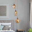 Morehead 3Lt Multi-Drop Pendant Ceiling Light Brass/Champagne - Comet Lighting