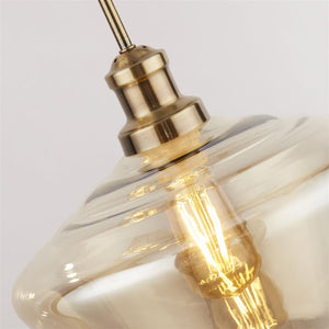 Morehead 3Lt Multi-Drop Pendant Ceiling Light Brass/Champagne - Comet Lighting