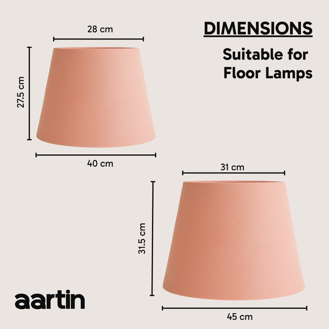 AARTIN STRAIGHT EMPIRE ROLLED LAMPSHADE IN LIGHT PINK SILK