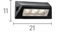 Searchlight Peru Outdoor Wall Light - Black & Glass Diffuser