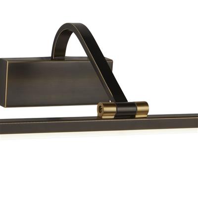 Searchlight LED Picture Light - Black Brushed Gold