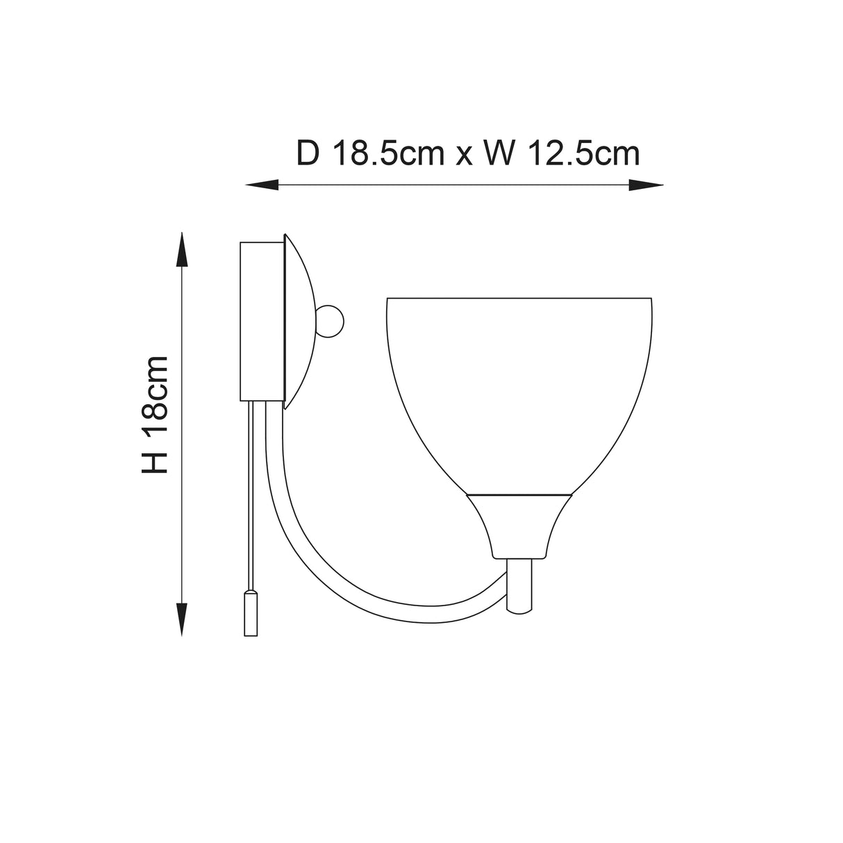 Alton 1-Light Wall Light Satin Chrome - Comet Lighting