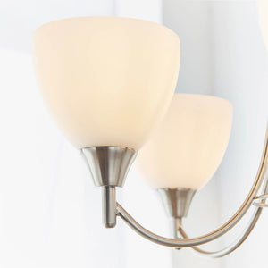 Alton 5-Light Pendant Ceiling Light Satin Chrome - Comet Lighting