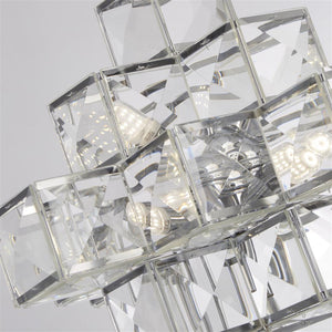 Drewe 7Lt Pendant Ceiling Light Chrome - Comet Lighting