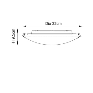 Roundel 2-Light Flush Ceiling Light - Comet Lighting