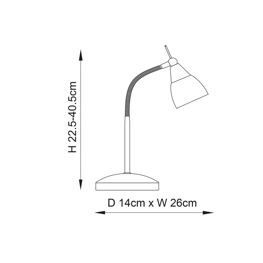 Range Touch Task Table Lamp Antique Brass