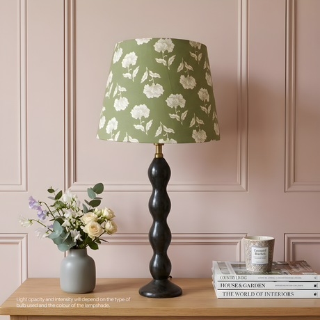 AARTIN 35 CM Sage Blossom Cotton Lampshade - Straight Empire ( Shade Only )