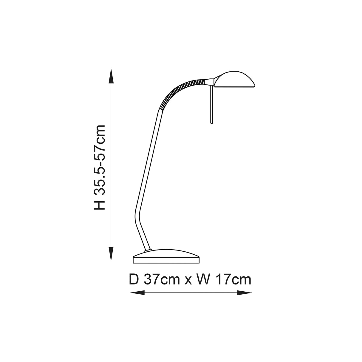 Hackney Touch Task Table Lamp Satin Chrome - Comet Lighting