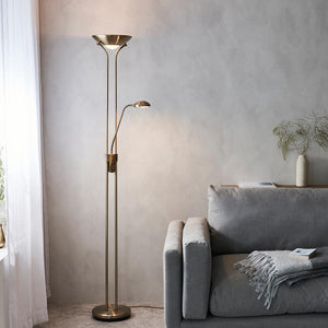 Rome Mother & Child Task Floor Lamp Antique Nickel - Comet Lighting