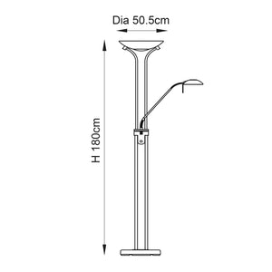 Rome Mother & Child Task Floor Lamp Antique Nickel - Comet Lighting
