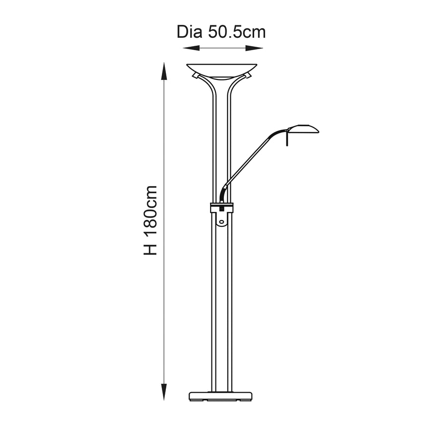 Rome Mother & Child Task Floor Lamp Antique Nickel