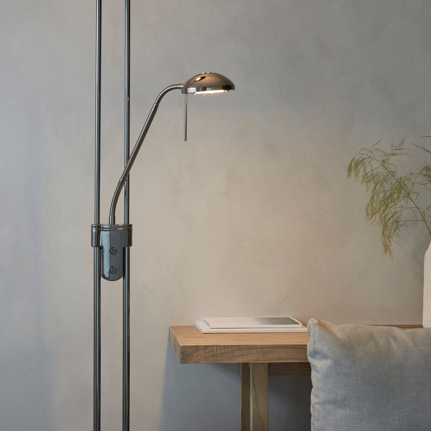 Rome Mother & Child Task Floor Lamp Gunmetal