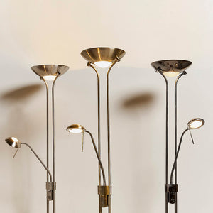 Rome Mother & Child Task Floor Lamp Gunmetal - Comet Lighting