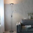 Rome Mother & Child Task Floor Lamp Chrome - Comet Lighting