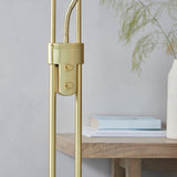 Rome Mother & Child Task Floor Lamp Satin Brass - Comet Lighting