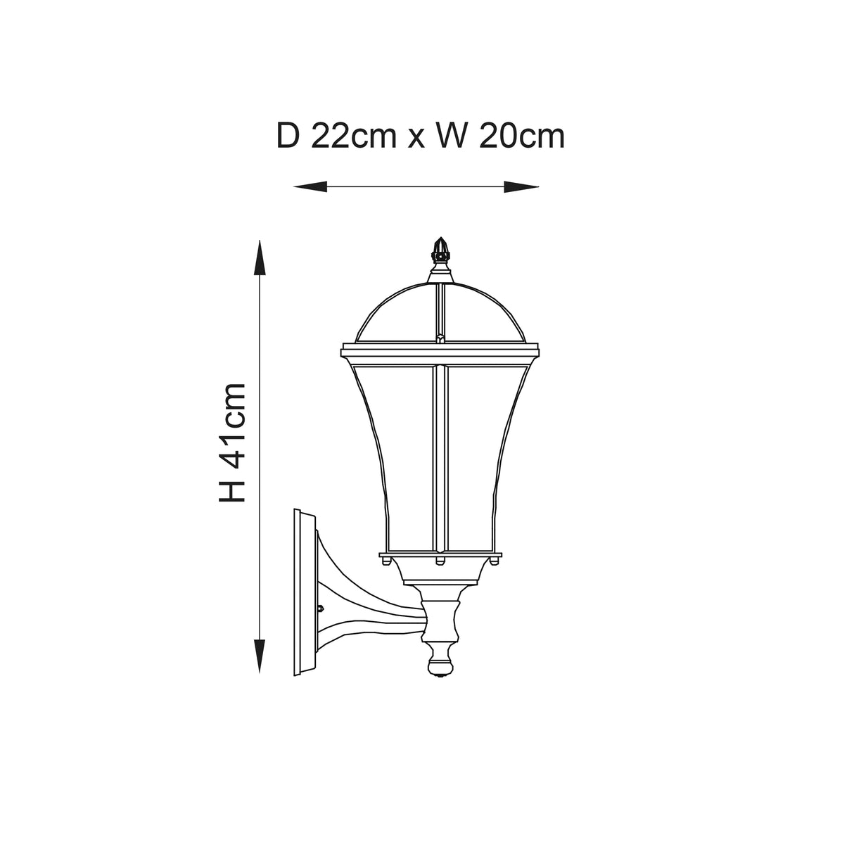 Drayton Uplight 1-Light Wall Lantern - Comet Lighting