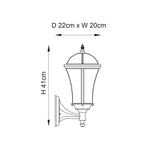 Drayton Uplight 1-Light Wall Lantern - Comet Lighting