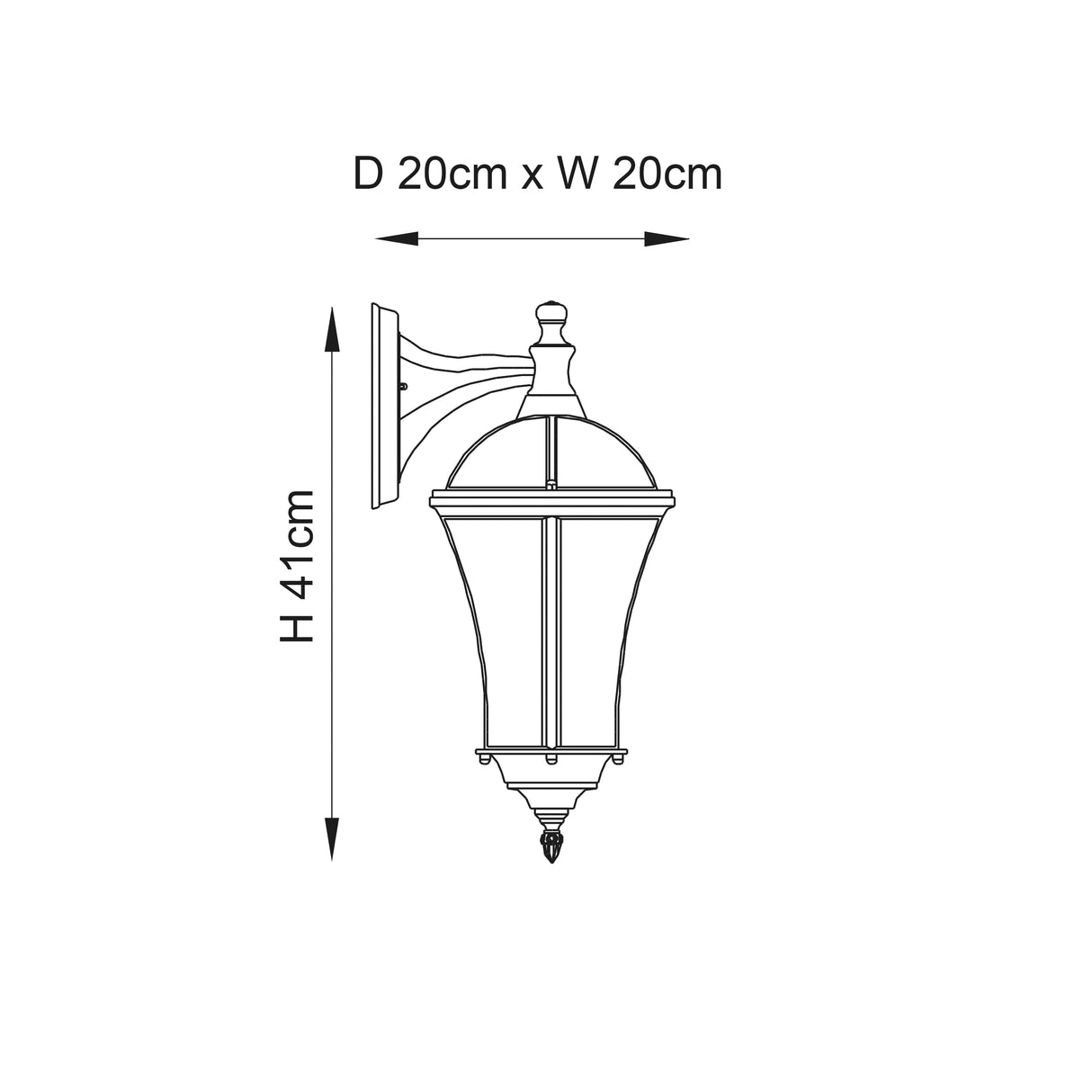 Drayton Downlight 1-Light Wall Lantern - Comet Lighting