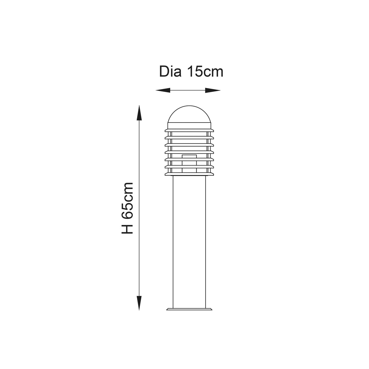 Louvre Outdoor Post Stainless Steel - Comet Lighting