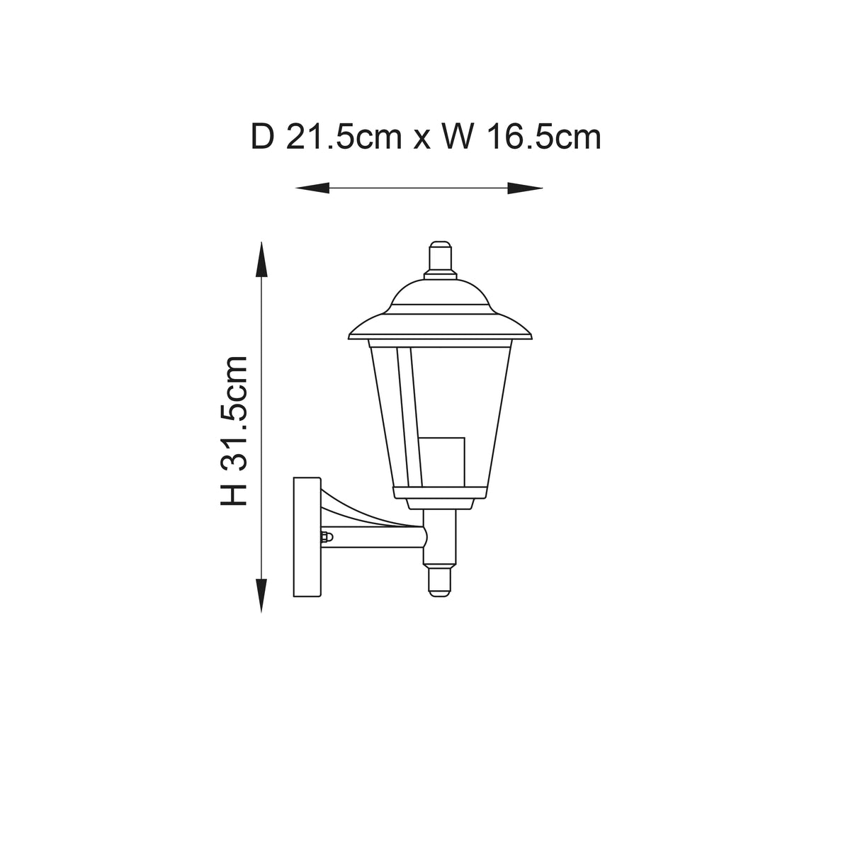 Klien Downlight 1-Light Outdoor Wall Lantern - Comet Lighting