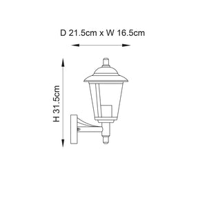 Klien Downlight 1-Light Outdoor Wall Lantern - Comet Lighting