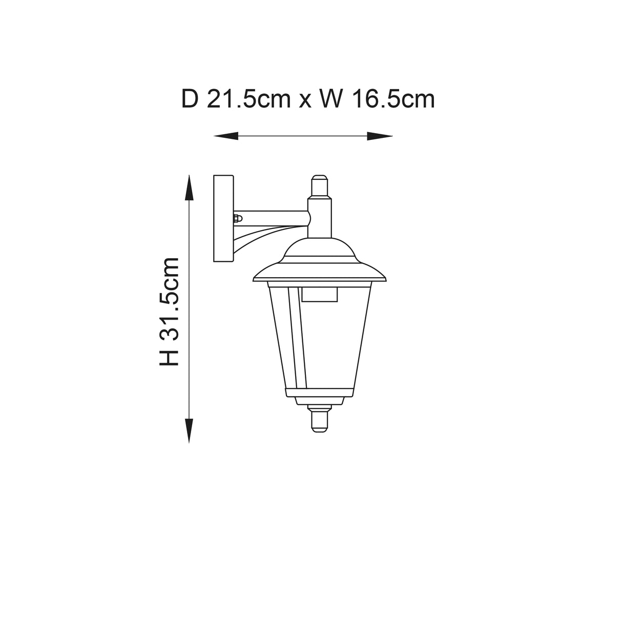 Klien Uplight 1-Light Outdoor Wall Lantern - Comet Lighting