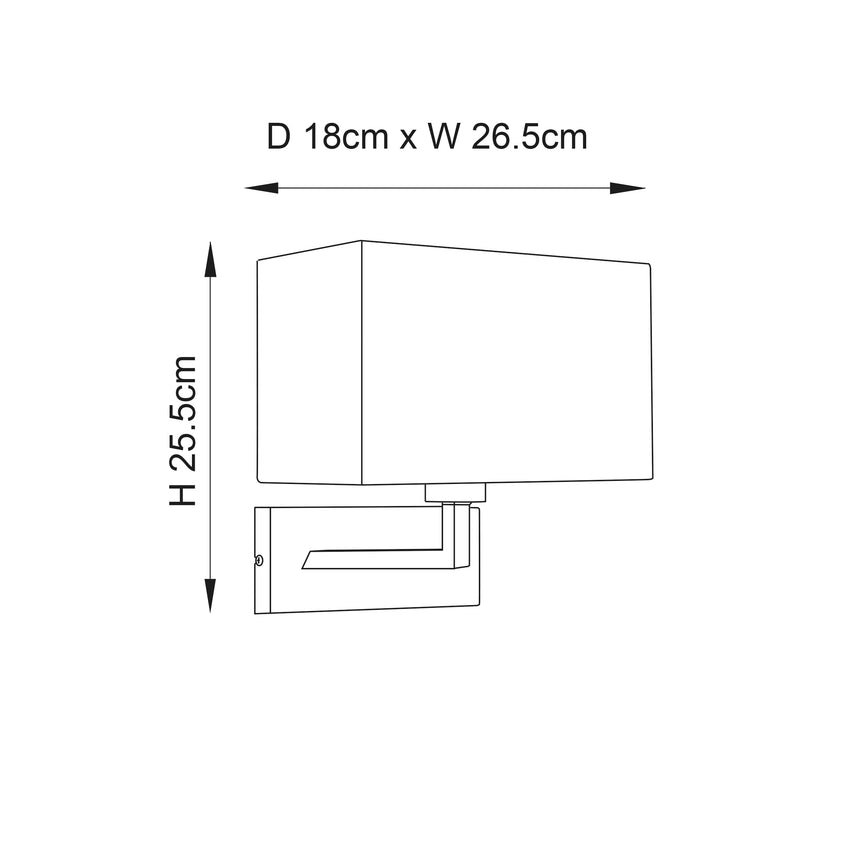 Piccolo 1-Light Wall Light Chrome White Shade