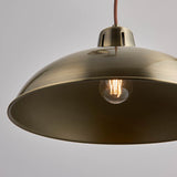 Polka Rise & Fall Pendant Ceiling Light Antique Brass - Comet Lighting