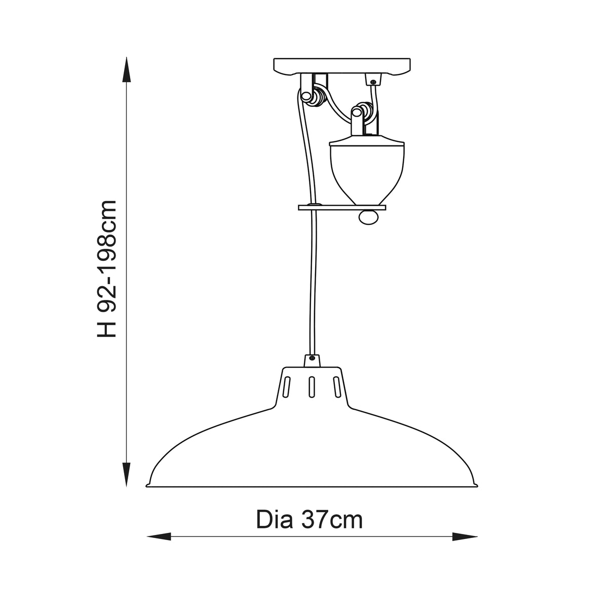 Polka Rise & Fall Pendant Ceiling Light Satin Nickel - Comet Lighting