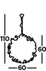 Searchlight 6Lt Curls Pendant| Metal| Chrome