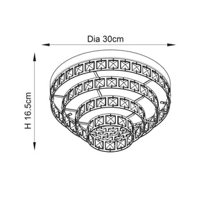 Motown 4-Light Flush Ceiling Light Chrome - Comet Lighting