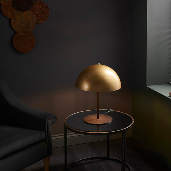 Eden Table Lamp Soft Gold & Dark Bronze Effect Paint