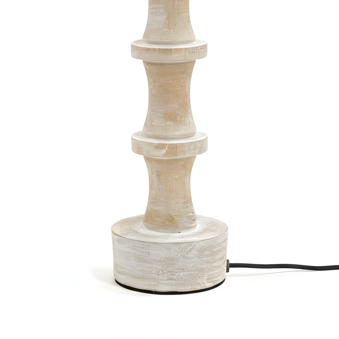 AARTIN Nova Wood Table Lamp - Whitewash Wood Finish ( Base Only )