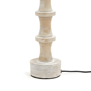 AARTIN Nova Wood Table Lamp - Whitewash Wood Finish ( Base Only )