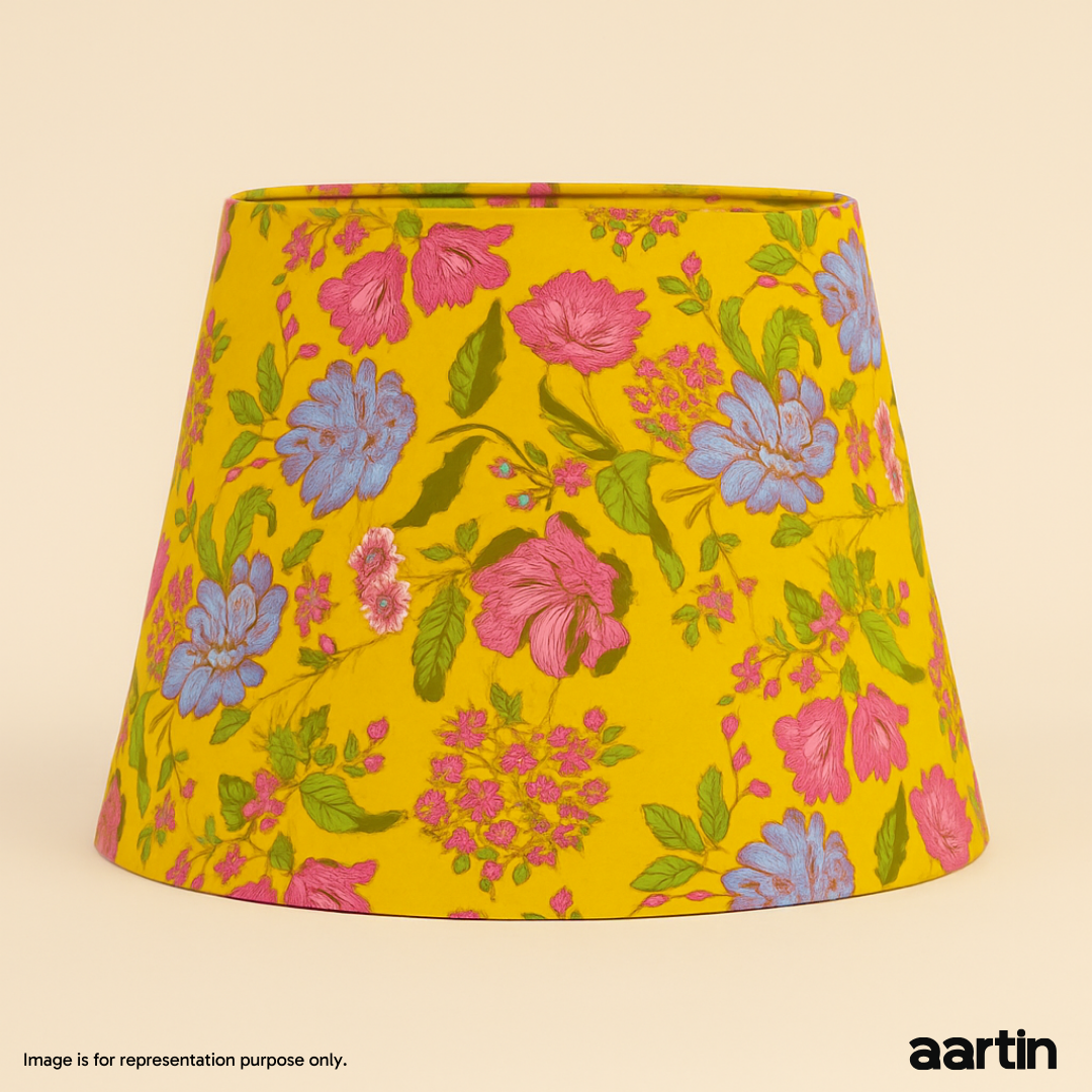 AARTIN 35 CM CITRUS BOUQUET STRAIGHT EMPIRE ROLLED LAMPSHADE IN COTTON
