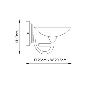 Cagney 1-Light Wall Light Satin Chrome - Comet Lighting
