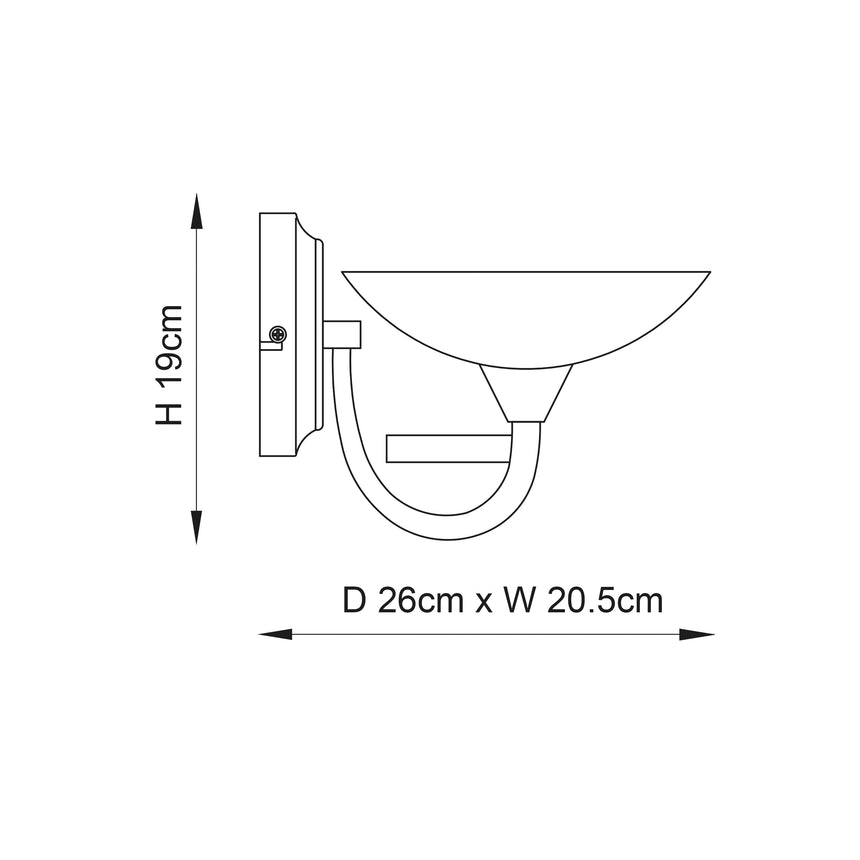 Cagney 1-Light Wall Light Satin Chrome