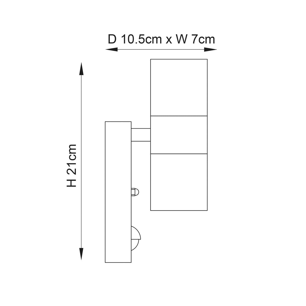 Canon PIR 2-Light Outdoor Wall Light - Comet Lighting