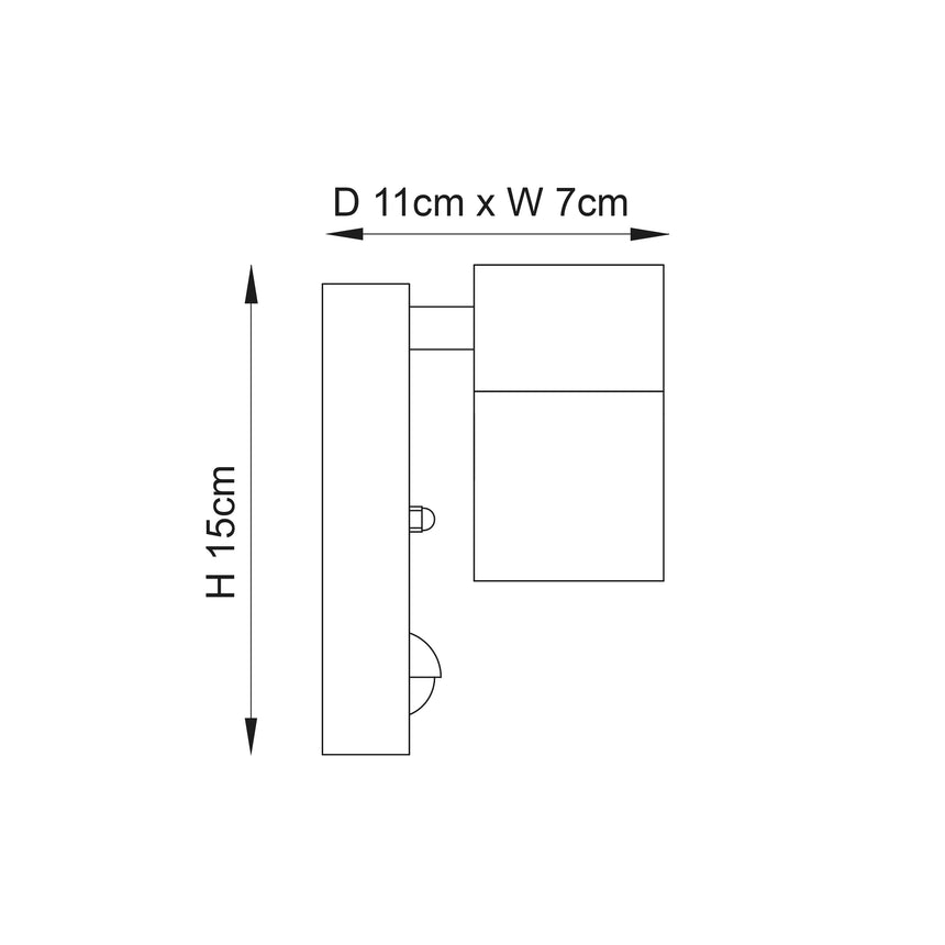 Canon PIR 1-Light Outdoor Wall Light