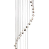 Searchlight Hallway Chrome 5 Light Multi-Drop Pendant Crystal Balls - Comet Lighting