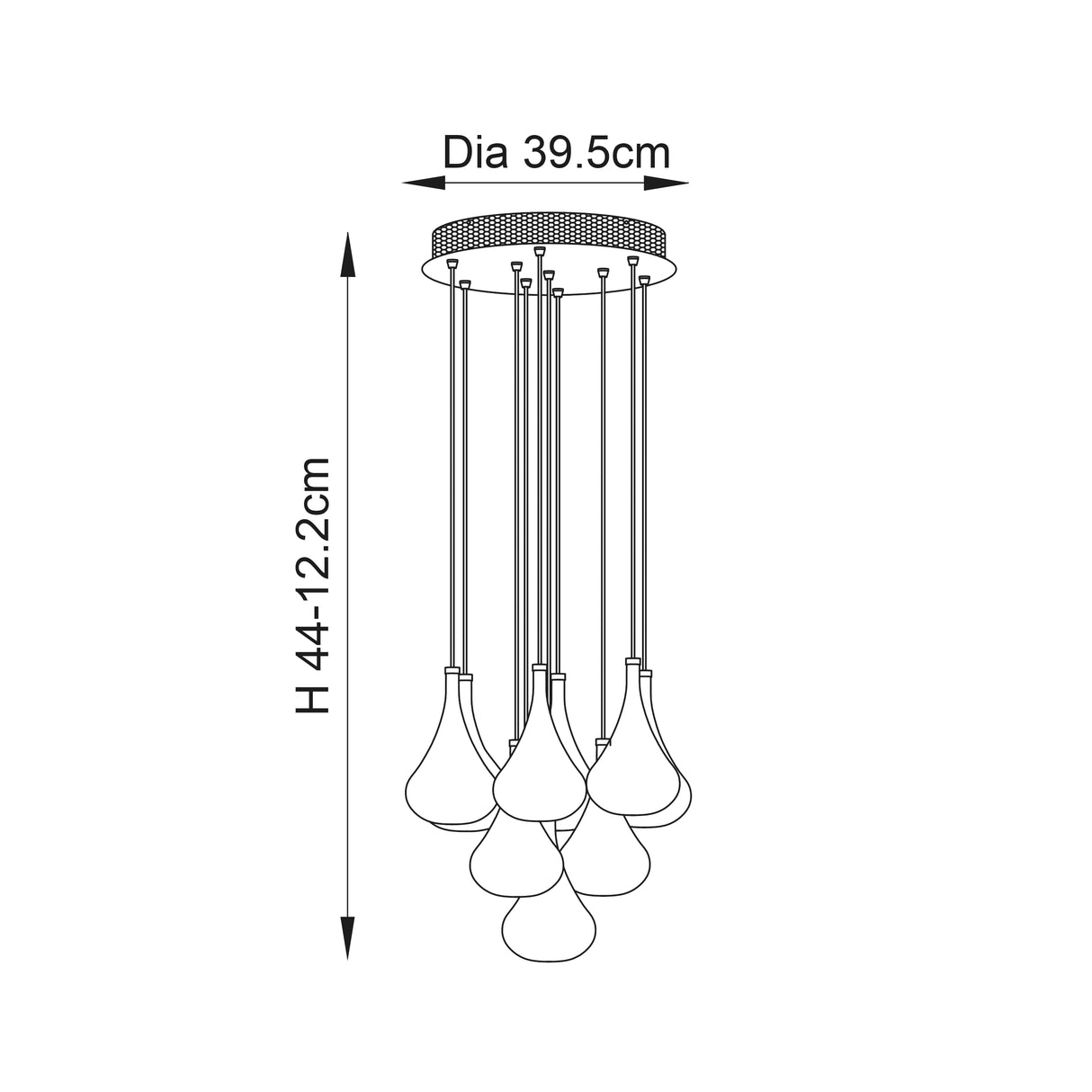 Niro 10-Light Pendant Ceiling Light - Comet Lighting