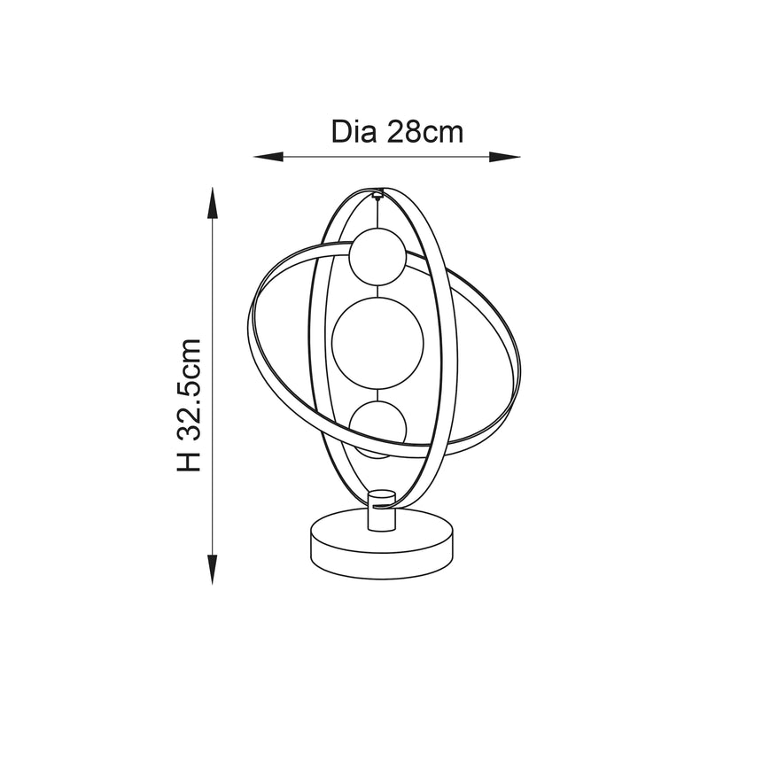 Muni Table Lamp Chrome