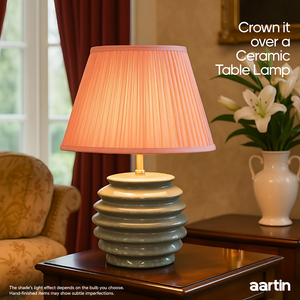 AARTIN STRAIGHT EMPIRE GATHERED LAMPSHADE IN LIGHT PINK SILK