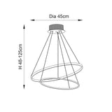 Kline 2 Ring Pendant Ceiling Light - Comet Lighting