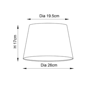 Cici 26cm Grey linen mix fabric