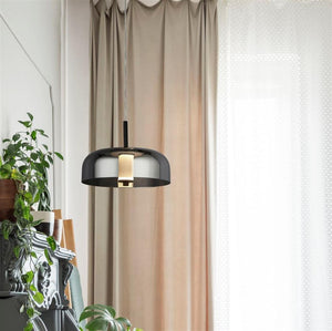 Branscombe 1Lt LED Pendant Ceiling Light Matt Black - Comet Lighting