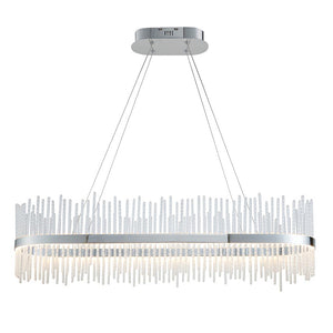 Ribble Linear Pendant Ceiling Light Chrome