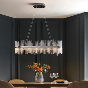 Ribble Linear Pendant Ceiling Light Chrome